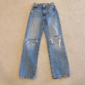 GARAGE ripped wide leg jeans